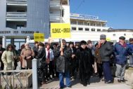 Pensionari din Mangalia au protestat impotriva reducerii pachetelor sociale