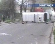 Constanta Accident spectaculos, provocat de un taximetrist (Video)