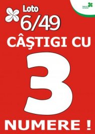 Castigi cu 3 numere la Loto 6/49