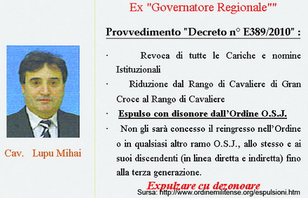 deputatul lupu despre cavalerii italieni de malta au venit sa profite de naivitatea romanilor sa vanda