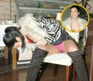 Click! Tonciu şi-a arătat chiloţii roşii în public!