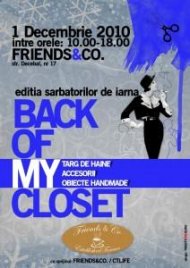 O noua editie de iarna a targului The Back Of My Closet pe 1 decembrie in Friends & Co.