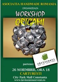 Workshop origami - Librăria Cărtureşti Constanţa