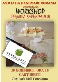 Workshop “tehnica servetelului” la Libraria Carturesti 
