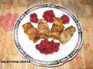 Rulouri de dovlecel si de dovleac umplute cu legume