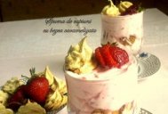 Spuma de capsuni cu bezea caramelizata