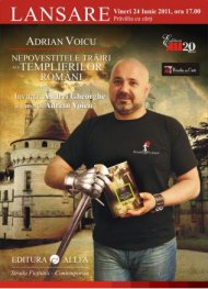 „Nepovestitele trăiri ale templierilor români”, lansat  la Constanţa