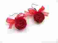 Bijuterii handmade Trandafiraşi roşii