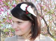 Din dulapul bunicii Bentiţă Alice&Sara cu pasăre albă şi trandafir 