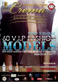 After-party cu 60 de modele internaţionale de la Fashion Week, în Crema Summer Club