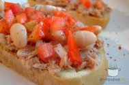 Tartine cu ton si fasole