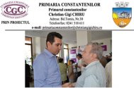 Comunicat de presaPrimăria constănţenilor 