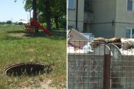 Lanuri de porumb în loc de trotuare, străzi distruse, gunoaie, lucrări de mântuială Negru Vodă, oraşul-cătun din judeţul Constanţa (galerie foto)