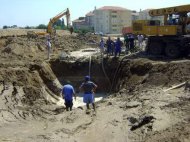 Fotoreportaj Avarie RAJA la conducta care alimentează orașul Năvodari