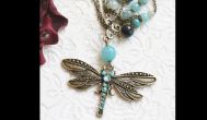 Colier libelulă albastră