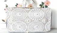 Lace and pearls laptop bag