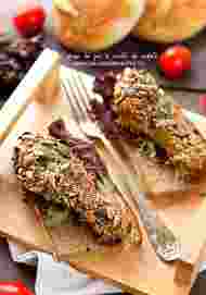 Copane de pui în crustă de seminţe