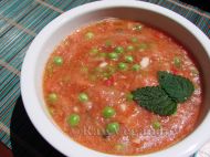 Rawveganjoy.ro Supa de rosii cu mazare verde