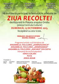 Cu invitaţi din Sofia Prima ediţie a Zilei Recoltei, în Ovidiu