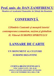Conferinţă şi lansare de carte, la Curtea Brâncovenească