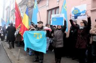  Fotoreportaj Tătarii din Constanța au ieșit în stradă pentru frații din Crimeea