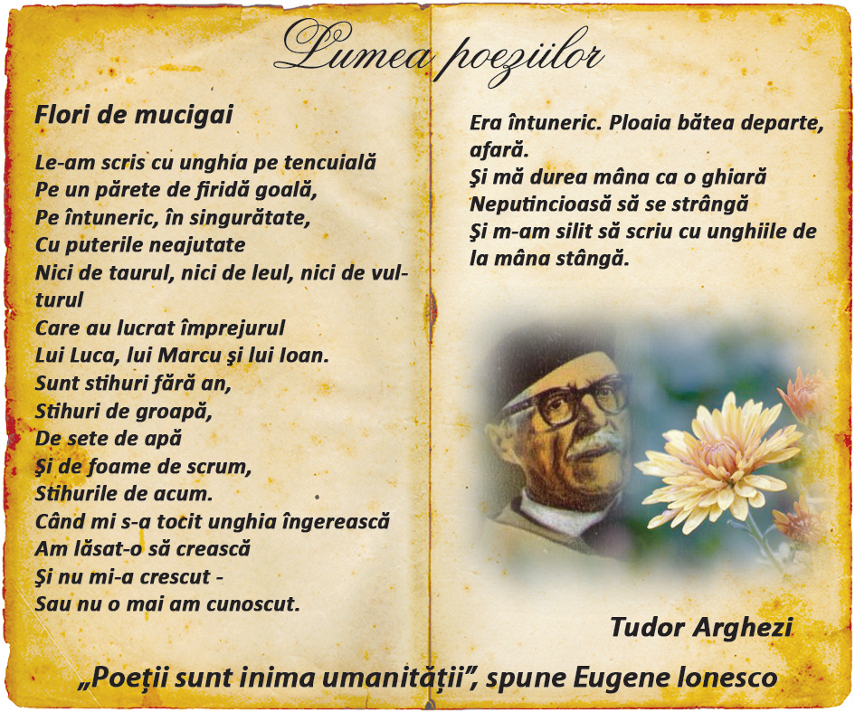 Lumea poeziilor: Tudor Arghezi - Flori de mucigai