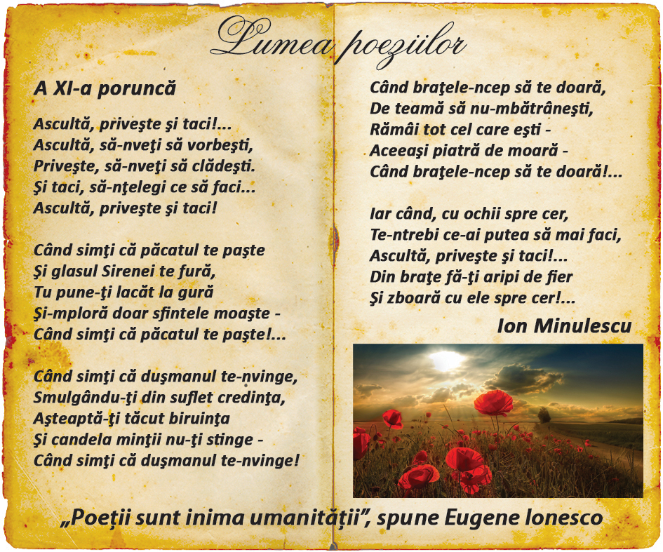 Lumea poeziilor, Ion Minulescu - A XI-a poruncă