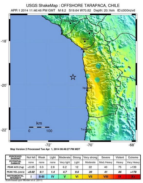 cutremur chile tarapaca