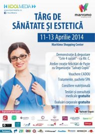 Găzduit de Maritimo Shopping Center Primul Târg de Sănătate şi Estetică din Constanţa 
