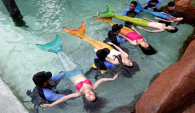 Filipine, curs sirena, Parcul Acvatic Manila, Mermaid Swim Experience