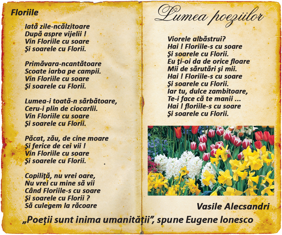 Lumea poeziilor: Vasile Alecsandri - Floriile