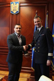 Reprezentant al Marinei Franceze, în vizită la Prefectura Constanța 