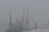 Porturile constănţene, închise din cauza ceţii
