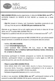 NBG LEASING IFN SA - Licitatie Vila P+1 