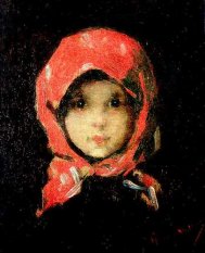 Pictura zilei „Fetiţa cu basma roşie” de Nicolae Grigorescu