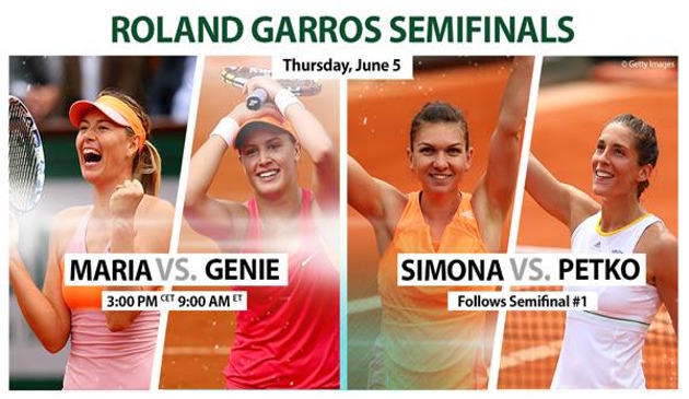 simona halep, andrea petkovic, roland garros, semifinala, maria sarapova