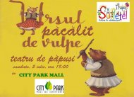 Spectacol pentru copii, la City Park Mall din Constanţa