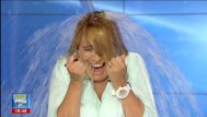 Andreei Esca i-a fost turnată apă în cap la finalul știrilor PRO TV 