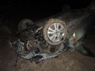 UPDATE. Accident rutier pe DN22 O maşină s-a răsturnat la ieşirea din localitatea Lumina 