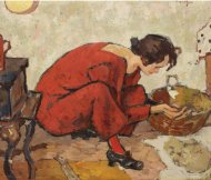 Pictura zilei „Pregătiri de masă” de Nicolae Tonitza