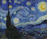 Pictura zilei „Noapte înstelată” de Vincent van Gogh 