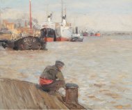 Pictura zilei „Vedere din port” de Nicolae Vermont 