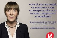 Monica Macovei se întâlneşte, diseară, cu susţinătorii bucureşteni