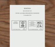 BEC a stabilit modelul buletinului de vot din 16 noiembrie