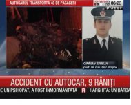 Accident rutier grav aproape de Codlea Un autocar cu 46 de persoane s-a răsturnat. 9 victime  
