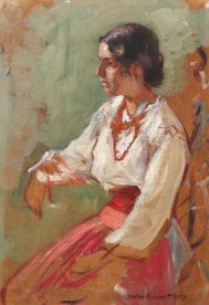 Pictura zilei „Model în atelier” de Nicolae Vermont