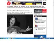 A murit Miss America 1959.  A jucat în filme cu Elvis Presley