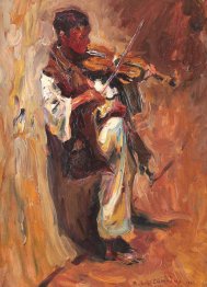 Pictura zilei „Micul violonist” de Rudolf Schweitzer-Cumpăna
