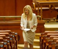 Elena Udrea participă la votul privind încuviințarea deputaților de arestare preventivă a sa