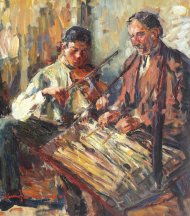 Pictura zilei „Muzicanţi” de Rudolf Schweitzer-Cumpăna